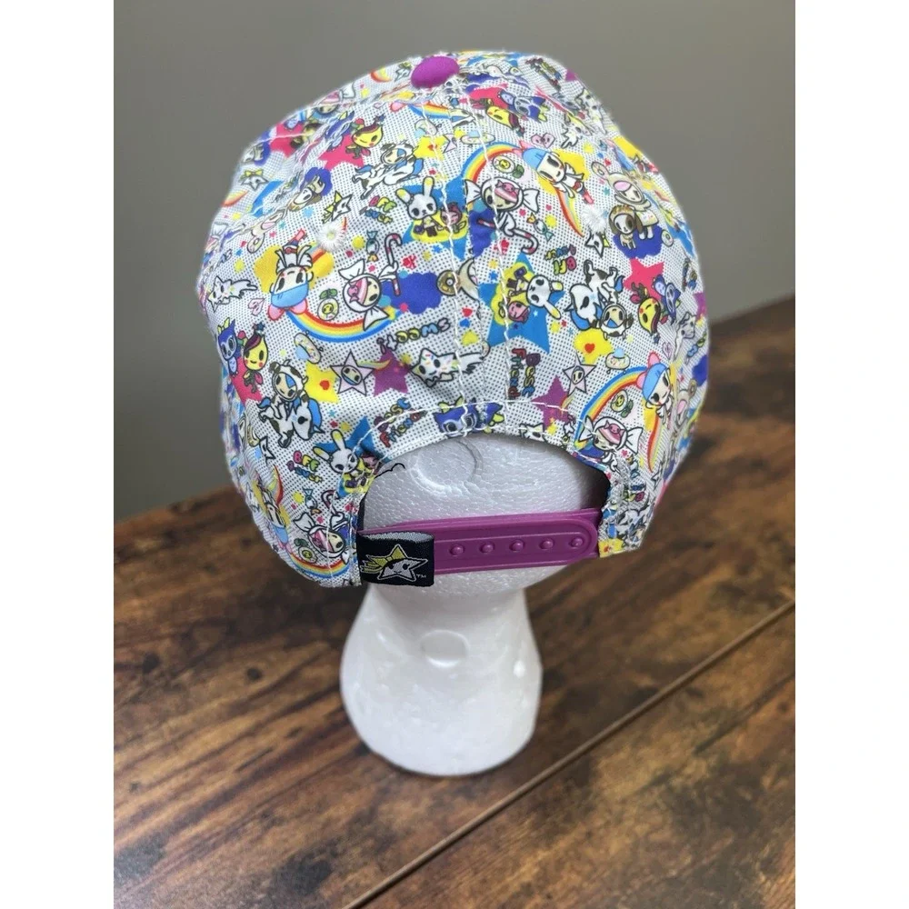 Tokidoki Owl Adjustable Fit Snapback Pink Baseball Cap Hat Neon Star (One Size)
